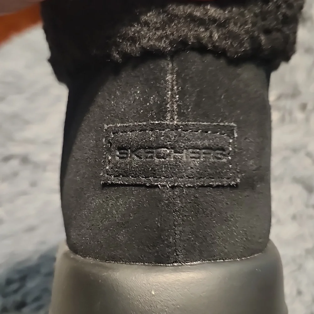 Skechers Black Winter Ankle Boots - Picture 2 of 5